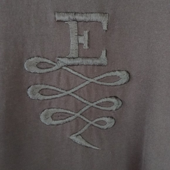 ESCADA Embroidered Dark Blue Cotton T-shirt Size Small Crewneck Top - Picture 5 of 12